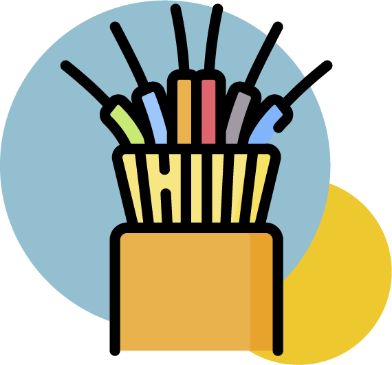 Multi-mode fiber optic icon