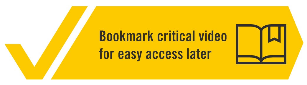 Bookmark critical video for easy access later