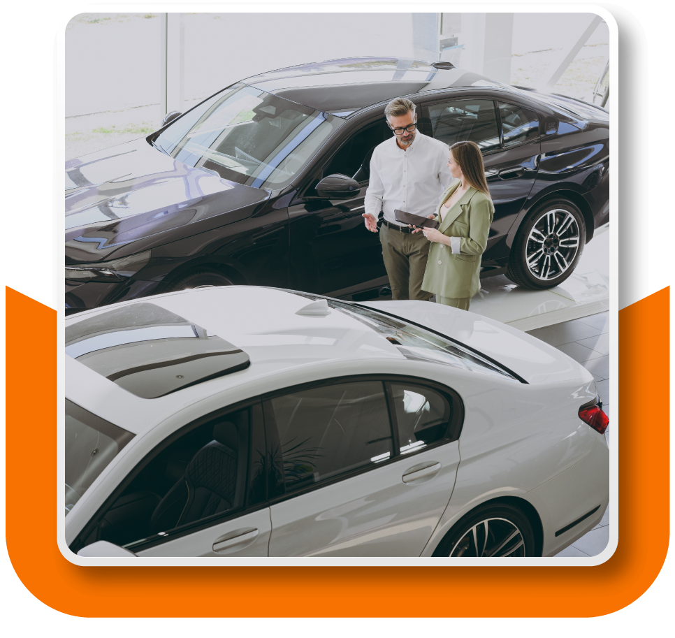 Framed Image: Dealership surveillance camera high angle