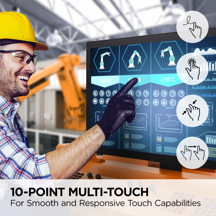 10-Point Multi-touch; for smooth and responsive touch capabilities.