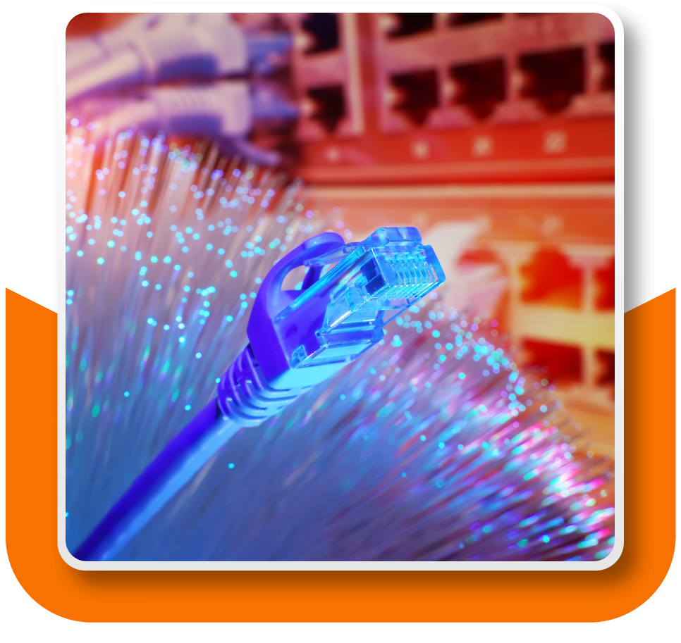 Framed Image: Fiber optics for high-tech businesses